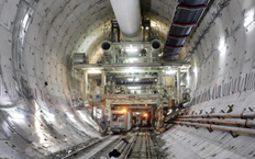 Interior view of Madrid's M30 Bypass Tunnel