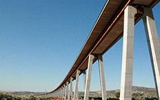 Aerial view of the high-speed section at altitude