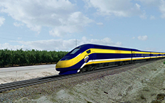 Close-up of the Fresno-Bakersfield high-speed rail line
