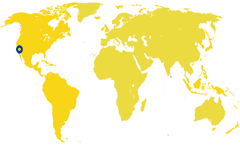 World map showing the projects executed