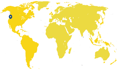 World map showing the projects executed